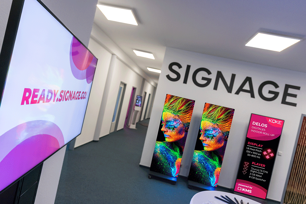 Digital Signage eignet sich auch auf vielfältige Weise für die eigenen Geschäftsräume