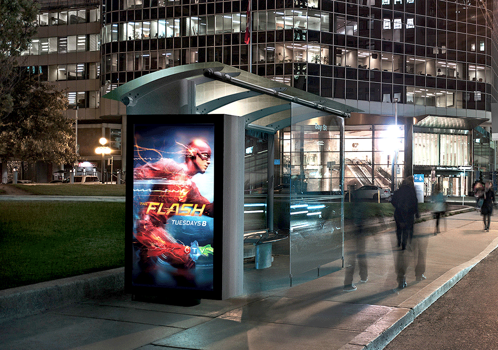 Digital Signage an der Haltestelle
