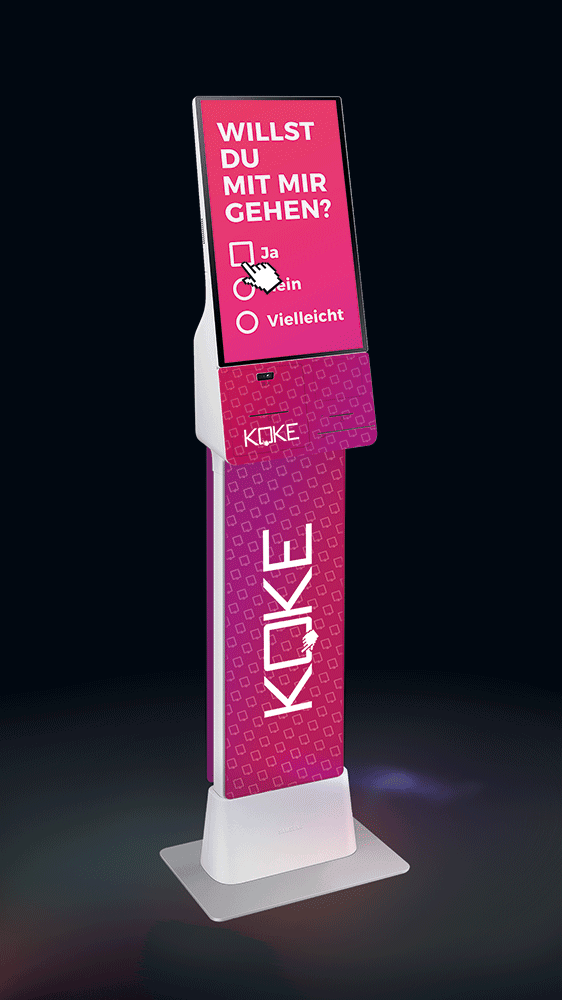 Service-Terminal mit Touchdisplay mit Markenbranding