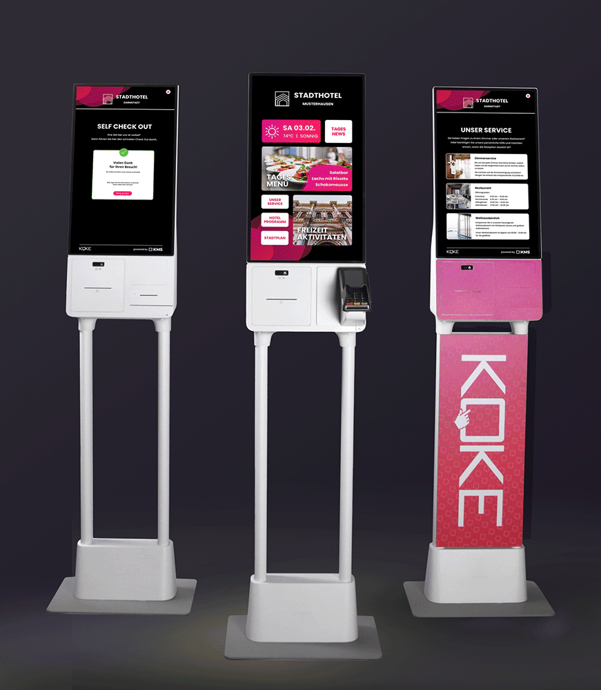 Toiuch-Service-Terminals mit indviduellem Design