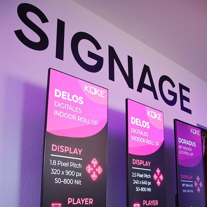 Erlebe Digital Signage bei KOKE in Pfungstadt.