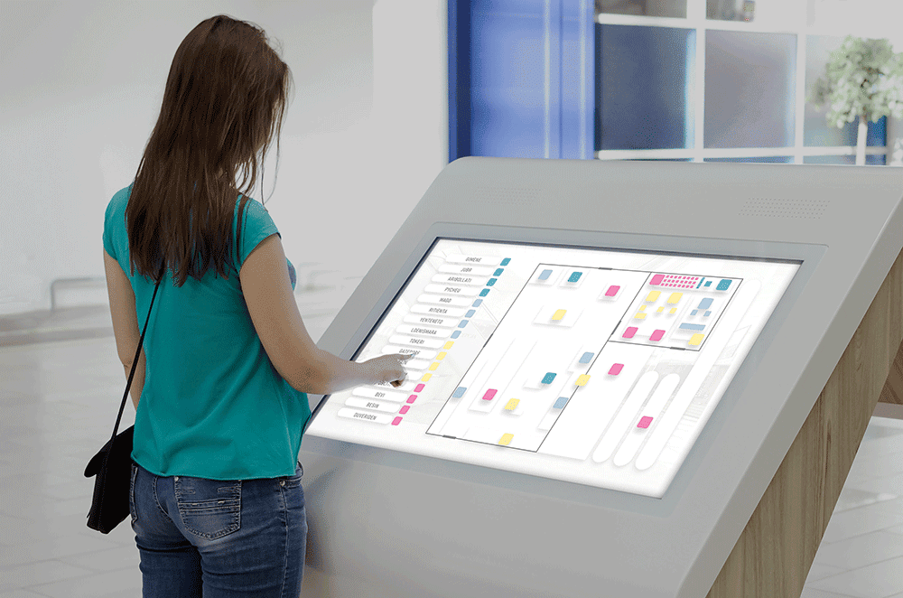 Digital Signage-Touch-Station zur Kundeninformation